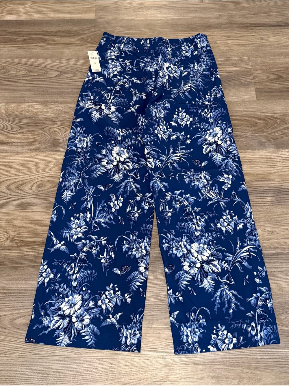 Anthropologie Maeve the Colette Tropical Print Blue Wide Leg Pants size 29 NWT - Picture 7 of 10